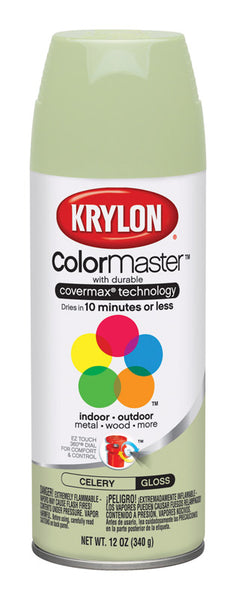 Pintura en aerosol brillante Krylon ColorMaster Celery de 12 oz (paquete de 6)