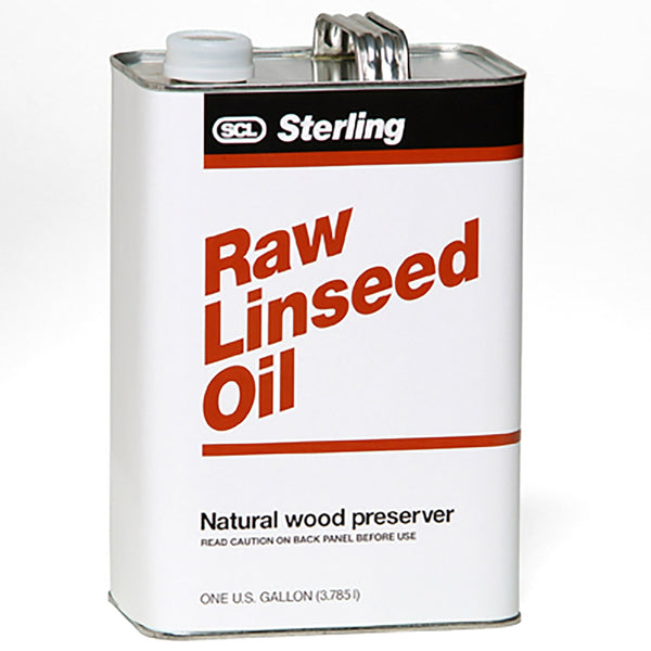 Conservante natural para madera con aceite de linaza crudo Sterling, 1 galón (paquete de 4)