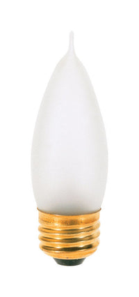Satco 25 watts CA10 Decorative Incandescent Bulb E26 (Medium) Soft White 2 pk (Pack of 10)