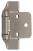 1/2-In. Satin Nickel Semi-Wrap Overlay Hinges, 2-Pk.