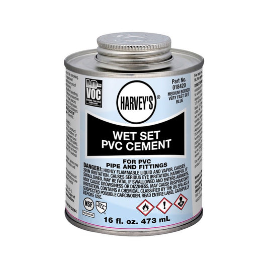 Harvey's Wet Set Blue Cement For PVC 32 oz