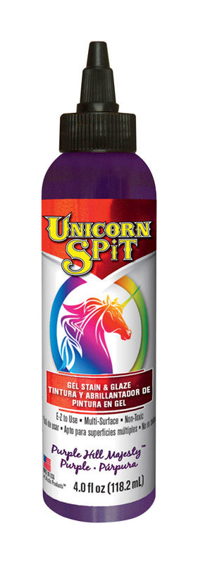 Unicorn Spit Flat Purple Gel Stain and Glaze 4 oz. (Pack of 6)