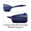 12 in Enameled Cast-Iron Series 1000 Covered Skillet - Gradated Cobalt