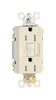 Pass & Seymour  15 amps 125 volt Almond  GFCI Outlet  5-15R  1 pk