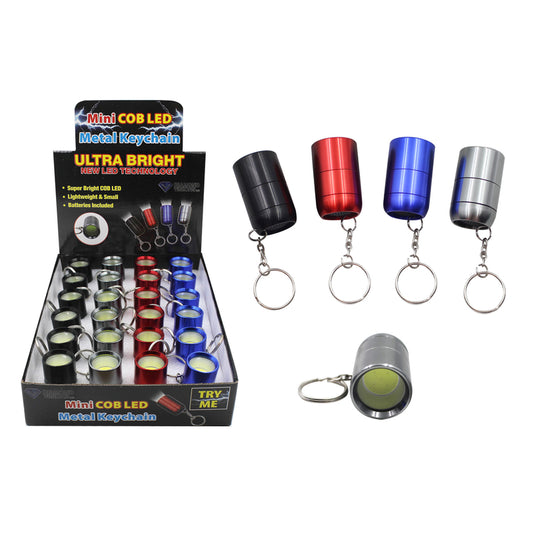 Diamond Visions 100 lumens Assorted LED COB LED Key Chain CR2032 Battery (Pack of 24)