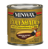 Minwax Stain And Polyurethane Finish Satin American Chestnut 1/2 Pt