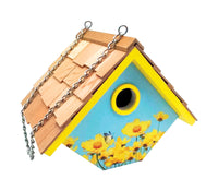 Home Bazaar  7 in. H x 8.25 in. W x 6.7 in. L Wood  Bird House