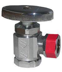 Pipe Fitting, Angle Stop Valve, Chrome, Lead-Free, 1/2 FPT x 1/2-In. OD Compression Outlet (Pack of 6)
