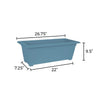 Bloem Dayton Ocean Blue Resin UV-Resistant Deck Planter 9.5 H x 27 W x 11.75 D in.