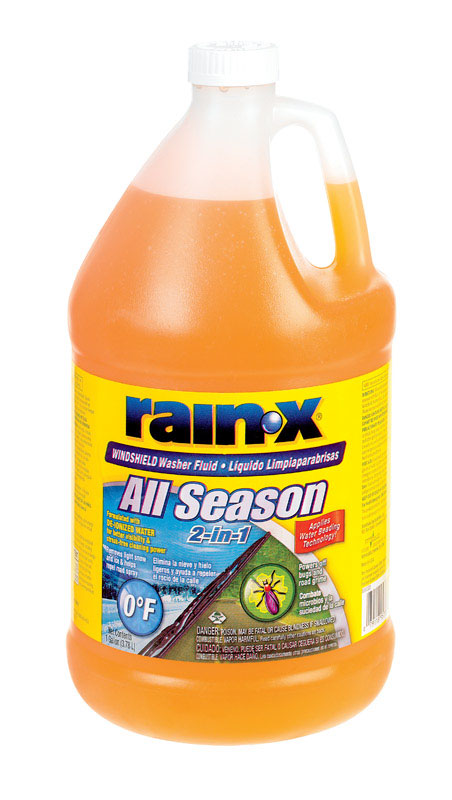 Rain-X All Season 2-in-1 Windshield Washer Fluid Liquid 1 gal. (Pack of 6)