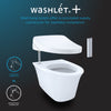 TOTO® WASHLET®+ EP Wall-Hung Elongated Toilet and WASHLET C2 Bidet Seat and DuoFit® In-Wall 0.9 and 1.28 GPF Dual-Flush Tank System, Matte Silver - CWT4283074CMFG#MS