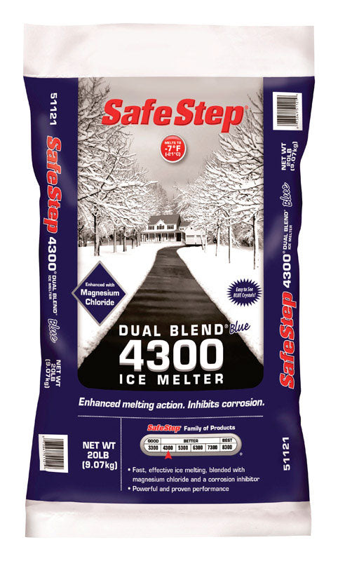 Safe Step Dual Blend Blue 4300 Magnesium Chloride Granule Ice Melt 20 lb