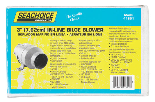 Seachoice  In-Line Bilge Blower  ABS Plastic