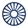 7 in Enameled Cast-Iron Series 1000 Round Trivet - Gradated Cobalt
