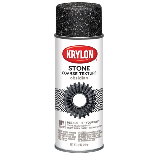 Krylon Obsidian Coarse Stone Finish Spray 12 oz (Pack of 6)