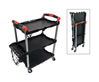 Steel Grip 26-1/4 in. L X 15 in. W X 34 in. H Rolling Collapsible Service Cart