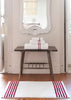 LIVIM NATURAL HOME Bath Rug 85% Cotton White with Beautiful Colored Lines R Red