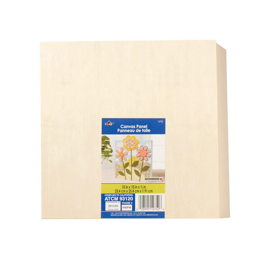 Plaid 0.75 in. H x 10 in. W x 10 in. L Natural Beige Wood Canvas Panel (Pack of 2)