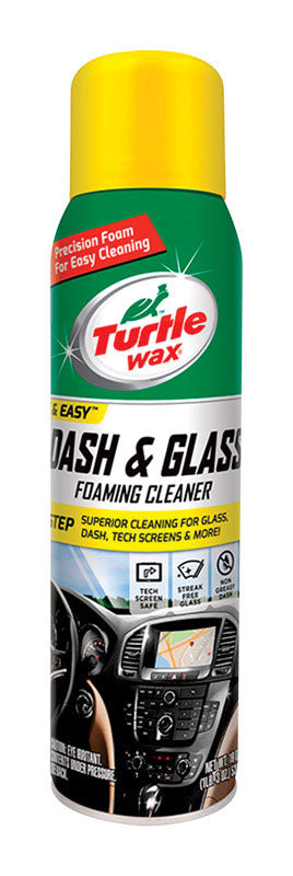 Turtle Wax  Dash & Glass  Glass/Metal/Plastic  Cleaner/Conditioner  Aerosol  19 oz. 1 pk