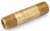Amc 736113-0424 1/4" X 1-1/2" Low Lead Yellow Brass Nipple