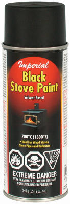 Pintura en aerosol negra mate para alta temperatura de 12 oz