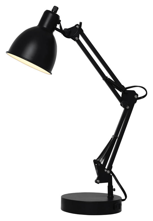 Living Accents  22-1/2 in. Matte  Black  Task Lamp
