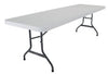 Folding Table, White Polyethylene With Steel Frame, 30 x 96-In.