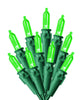 Celebrations LED Mini Green 50 ct String Christmas Lights 12 ft.