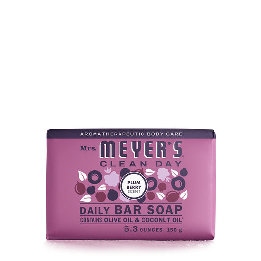 Mrs. Meyer's Clean Day Plumberry Scent Bar Soap 5.3 oz (Pack of 12)