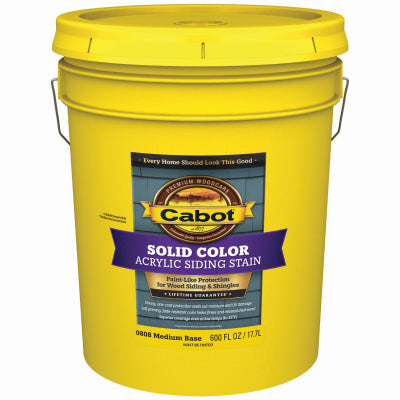 Cabot Solid Color Acrylic Siding Stain Solid Tintable White Base Acrylic Siding Stain 5 gal