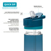 Quokka Tritan Water Bottle Quick Sip Azurite 28 oz (830ml)
