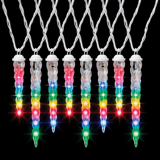 Gemmy  Shooting Star Icicle  LED  Light  Multicolored  9-1/2 ft. 8 lights White wire