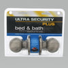 Ultra Security Plus Satin Nickel Bed and Bath Knob Right or Left Handed