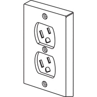 Prime-Line  White  Plastic  Swivel Outlet Cover  6 pk