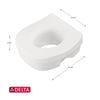 Delta White Plastic Elevated Toilet Seat 11-3/4 L x 5 H x 9-3/4 W in.