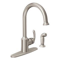 SPOT RESIST STAINLESS ONE-HANDLE HIGH ARC KITCHEN FAUCET
