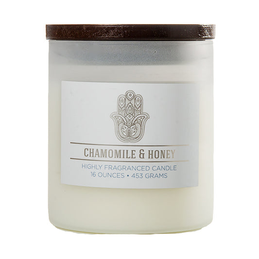 Colonial Candle White Chamomile and Honey Scent Jar Candle 4.5 in.   H X 3.75 in.   D 16 oz (Pack of 4)