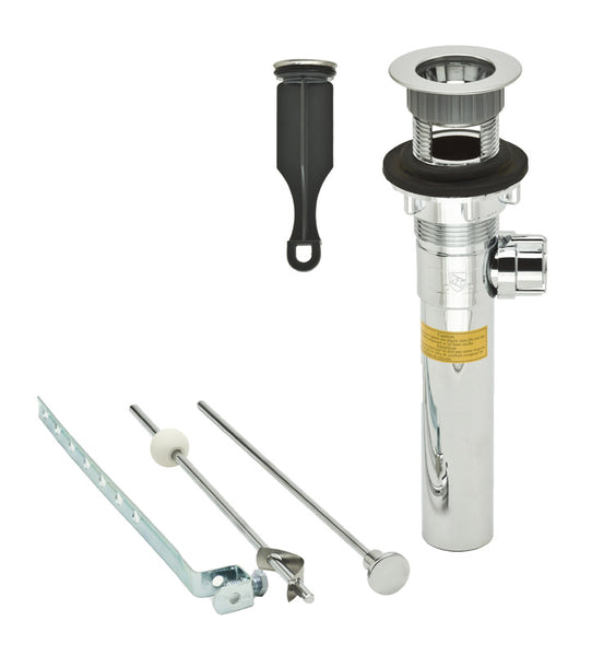 PF WaterWorks Standard Chrome Plastic Lavatory Sink Drain 1.25 Dia. in.