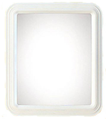 Framed Mirror, White, Rectangle, 12 x 14-In. (Pack of 6)
