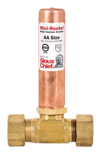 Sioux Chief  MiniRester  5/8 in. Compression   x 5/8 in. Dia. Compression  Copper  Water Hammer Arrester