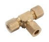 Anderson Metals 3/8 in.   Compression  T X 3/8 in.   D Compression  Brass Tee
