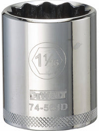 SAE Socket, Shallow, 12-Point, 1-1/16-In., 1/2-In. Drive