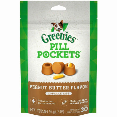 Pill Pocket Dog Treats, Capsule, Peanut Butter, 7.9-oz.