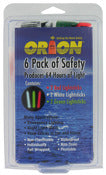 Orion 506 Assorted Safety Light Sticks 6 Count