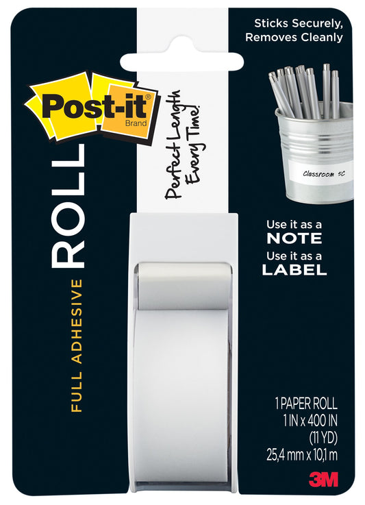 Post It 2650-W 1 X 400 White Post-It® Full Adhesive Roll