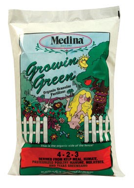 Medina Growin Green Granular Organic Fertilizer 4-2-3 3000 Sq. Ft. Granules 40 Lb.