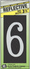 Hy-Ko 3-1/2 in. Reflective White Aluminum Number 6 Nail-On 1 pc. (Pack of 10)