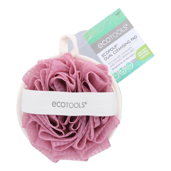 Almohadilla de limpieza doble Ecopouf de Ecotools - Caja de 4 - CT (paquete de 4)