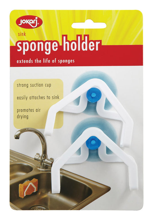Jokari White Plastic Sink Sponge Holder