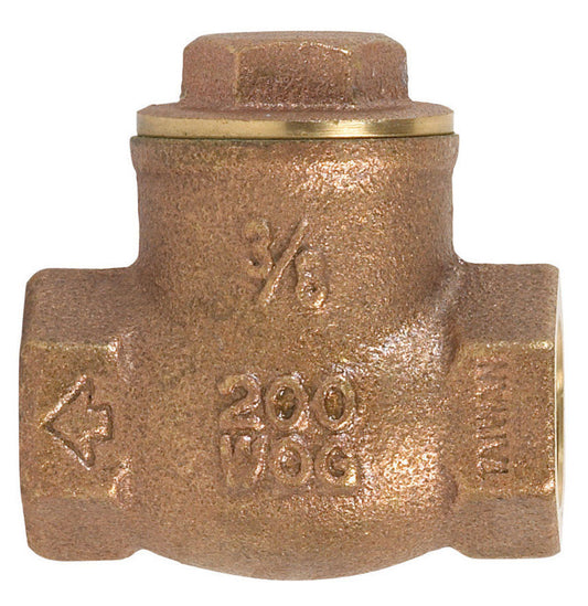 BK Products ProLine 3/8 in. D X 3/8 in. D IPS Brass Swing Check Valve